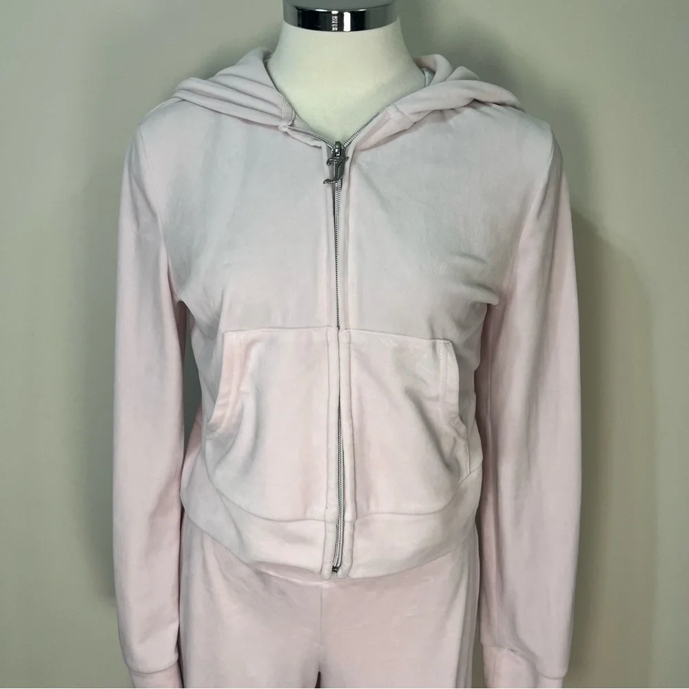Juicy Couture x Aeropostale Baby Pink Velour Tracksuit Set Y2K Women’s Size M